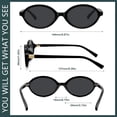 thumbnail image 5 of Retro Oval Sunglasses for Women, Trendy UV400 Protection, 5 of 6