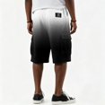 thumbnail image 6 of Men Ombre Gradient Solid Color Corduroy Cargo Shorts Drawstring Elastic Waist Multi Pockets Knee Length Five Inch Casual Shorts For Summer Beach Vacation Outdoor Travel, 6 of 6