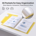 thumbnail image 5 of Art Portfolio Folder with 30 Pockets Display Book, Large Plastic Sleeves Presentation Binder for Artists Artwork 1pc, 5 of 9