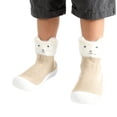 thumbnail image 4 of Dpytoraw Winter Baby Booties Long Tube Thickened Cute Cartoon Bear Pattern Non Slip Sole Infant Toddler Walking Shoes Soft Socks Soft Sole Infant Shoes Size 4, 4 of 4