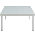 thumbnail image 4 of Modway Table Basse d'Extérieur en Aluminium et Verre pour Patio, Blanc, 4 of 4