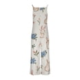 thumbnail image 6 of CHUMUD Easter Outfit Women Women's Easter Bunny Print Overalls Jumpsuit with Pockets Wide Leg Casual Sleeveless Jumpsuit, 6 of 6