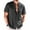 Black, variant on Pisexur Mens Summer Shirts Button Down Cotton Linen Beach Tops Collar Short Sleeve Crumpled Blouses Cuban Textured Shirts Solid Color Fashion Casual Shirts for Men Dressy
