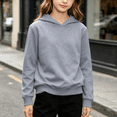 thumbnail image 4 of ABSUYY Youth Boys Girls Sports Pullover Hoodie,Gray Long Sleeve Sweatshirt, Size 9-10Y, 4 of 9