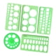 thumbnail image 4 of Juego de 5 Plantillas de Dibujo Geométrico, Plantillas de Regla de Medición de , Ligeras, Accesorios para Ingeniería Y Dibujo Técnico., 4 of 9