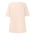 thumbnail image 7 of Tops For Women T-Shirts Oversized Cherry & Bow Print Graphic Summer Short Sleeve Fashion Clothing Beige L, 7 of 7