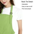 thumbnail image 3 of Toptie Cotton Canvas Adjustable Apron Chef Hat Set for Men and Women-Green-L, 3 of 7