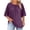 Purple, variant on Turilly Women's Fashion Loose Casual Short Sleeves T-Shirt Round Neck Plus Size Top Black L