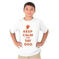 thumbnail image 5 of Keep Calm and Say Boo Halloween Crewneck T Shirts Boy Girl Teen Brisco Brands S, 5 of 6