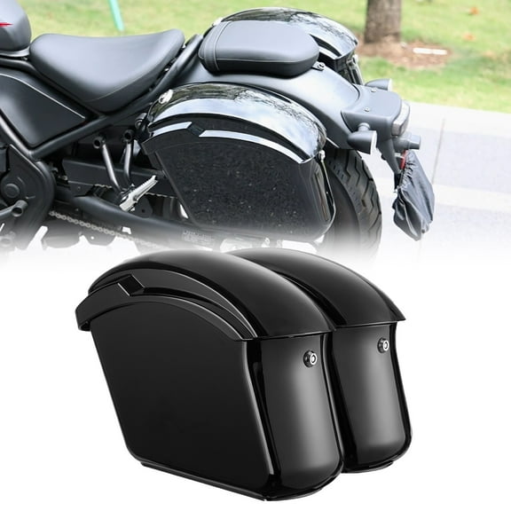 22L Upgarde Motorcycle Saddlebags Hard Luggage Bag For Sportster Dyna Softail CM300 Rebel Shadow Vulcan