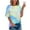 #2-Multicolor, variant on Pntutb Womens 2025 Summer Tie-Dye Short Sleeve Crew-Neck T-Shirt Casual Tee Tops