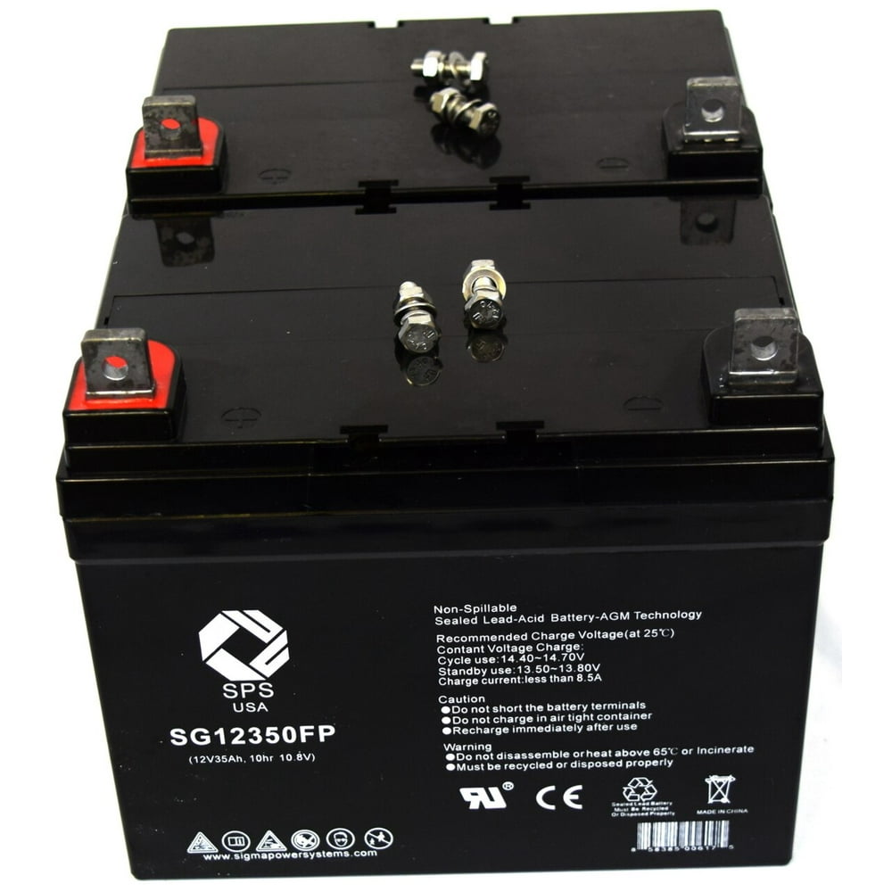 SPS Brand 12V 35Ah Replacement battery for Merits Products MP3Cf Mobility Scooter (2 PACK