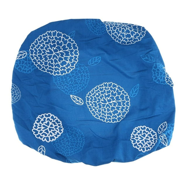 Fundas para sillas de oficina con asiento giratorio y diámetro de 15 a 21 pulgadas Floral azul