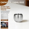 thumbnail image 2 of Tazas de Espresso de Acero Inoxidable - 4 Pack, Doble Pared Aisladas Para Té y Demitasse, 2 of 4