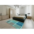 thumbnail image 4 of Ahgly Company Indoor Square Patterned Turquoise Green Area Rugs, 7' Square, 4 of 6