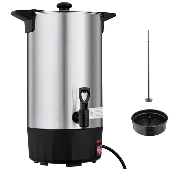 Large Commercial Coffee Maker, 60 Cup Stainless Steel Coffee Urn with Dripless Faucet, Quick Brew Hot Beverage Dispenser for Restaurant, Catering&Events