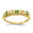 thumbnail image 3 of 14K Yellow Gold 2.75mm Peridot AA Diamond Ring Size 6, 3 of 5