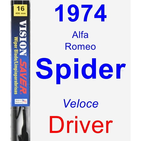 - 1974 Alfa Romeo Spider (Veloce) Driver Wiper Blade - Vision Saver