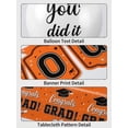 thumbnail image 4 of Grad Party Decorations 2026 Kit, Orange Black Party Decor, Congrats Grad Backdrop, Plastic Table Cover Protector, Honeycomb Centerpieces, Graduation Party Supplies, 4 of 6