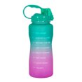 thumbnail image 1 of Botella de agua Onof  BAP-2.2L 2.2 Litros Termo de agua Verde Rosa con Marcador de Tiempo, 1 of 8