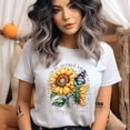 thumbnail image 2 of Let Your Faith Be Free Butterfly’s Flight Christian Sunflower T-Shirt, Maroon, Size 3XL, 2 of 6