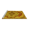 thumbnail image 2 of Ahgly Company Machine Washable Indoor Rectangle Persian Yellow Traditional Area Rugs, 7' x 9', 2 of 4