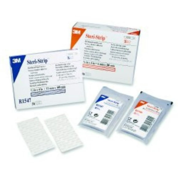 3M Skin Closure Strip Steri-Strip 1/2 X 2" Non-woven Material Reinforced Strip White (#R1549, Sold Per Piece)