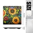 thumbnail image 2 of Digital Bathroom Scale with Large LCD Display,High Capacity Scale 400 lbs High Precision body fat scale-Colorful Drawing Of Sunflowers And Leaves Swirls On Black Background, 2 of 4