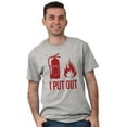 thumbnail image 4 of Put Out Fire Firefighter Fireman Men's Big & Tall Crewneck Graphic Tee Brisco Brands 4X, 4 of 5