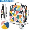 thumbnail image 2 of FORMRS Zipper Binder with Shoulder Strap 2-inch Ring 500 Sheet Capacity File Bag, Red Triangles, 2 of 5