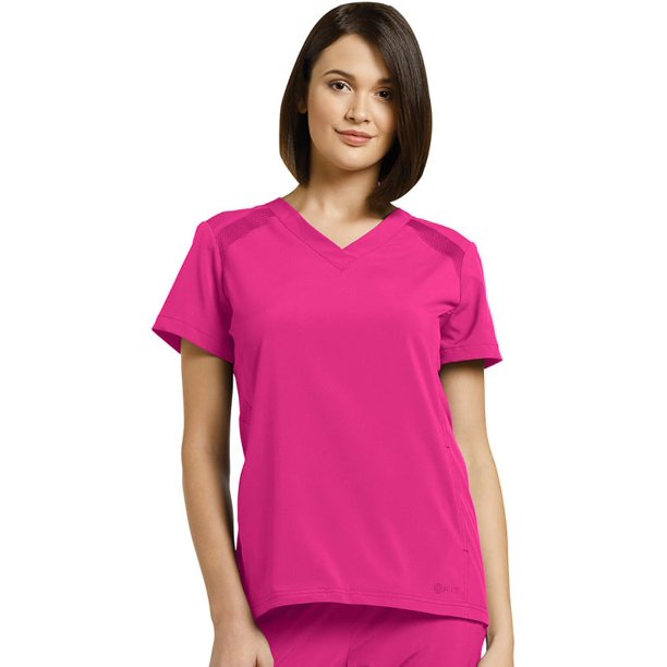 Oasis fit by white cross women's vneck solid scrub top