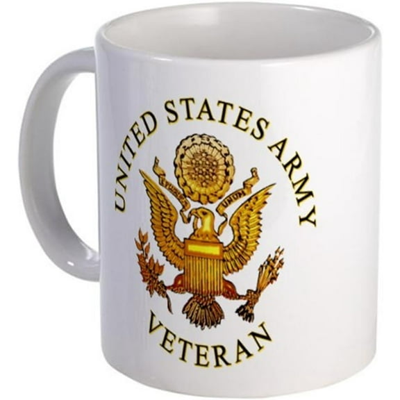 11 ounce Mug - US Army Veteran Mug - S White "