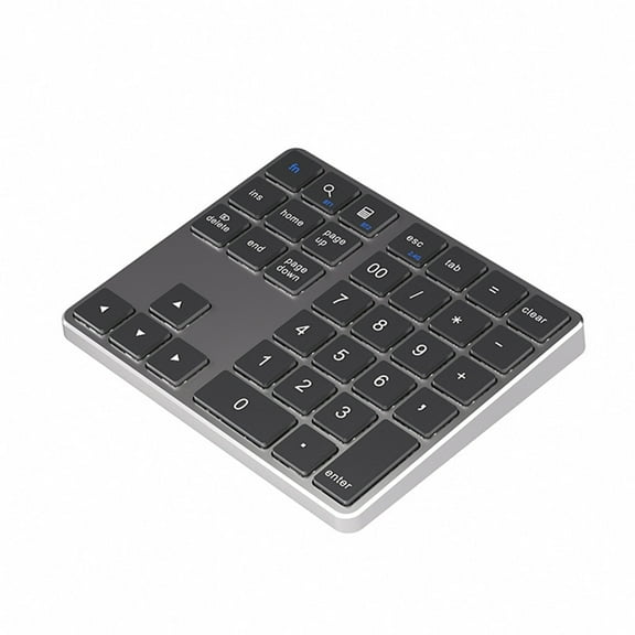 Dual Bluetooth Numeric Keypad 2.4Ghz Wireless Keyboard K35 Digital Keyboard 300mAh Rechargeable Numpad Gray