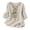 Beige, variant on Women's Embroidered Gauze Tunic Blouse 3/4 Sleeve Loose Fit Mint Green M
