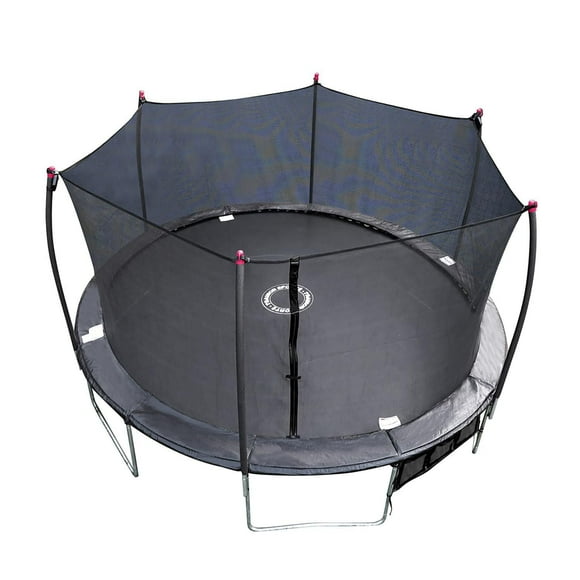 TRAINOR SPORTS 17 FT Oval Trampoline And Enclosure Combo with Shooter Game 18201520170