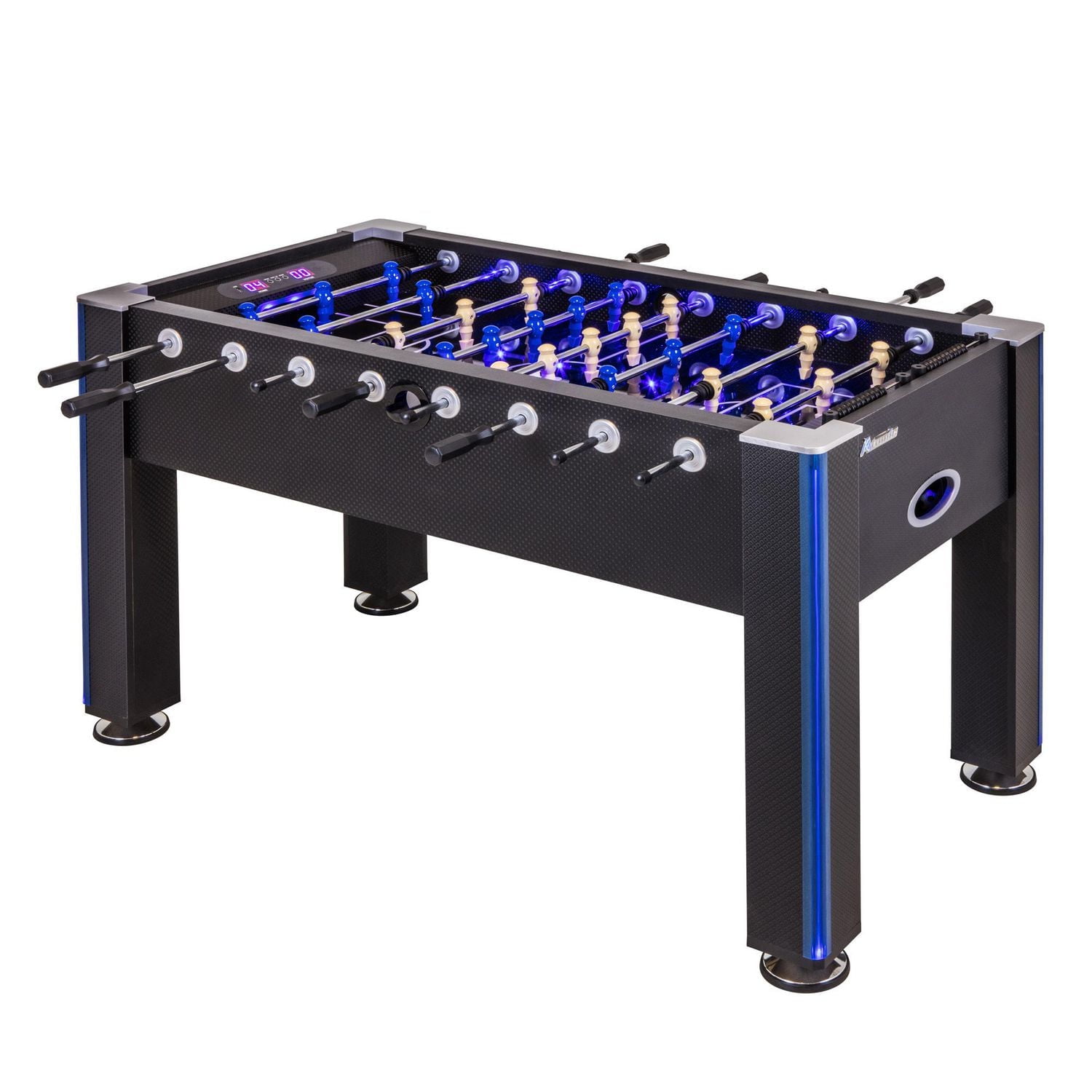 Table soccer ATOMIC Azure DEL Light Up 58 po noire