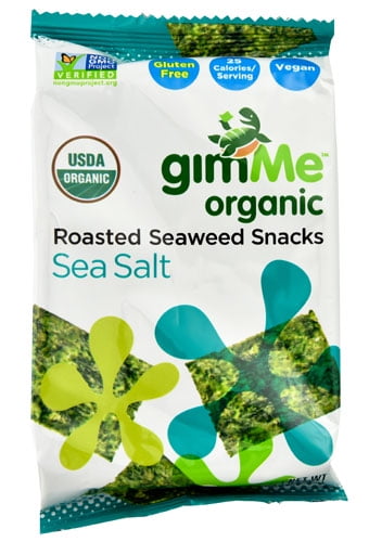 GimMe Organic Roasted Seaweed Snacks Sea Salt -- 0.17 oz pack of 1 by Gimme