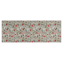 Gray Christmas Icon Pattern Kitchen Rug Mat,Kitchen Runner Rugs Non Skid Washable,Decorative Kitchen Floor Mats for Kitchen,Sink,Laundry,17"X47"