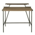 thumbnail image 5 of Gia Industrial Counter Table in Antique Metal and Brown Wood-Pressed Grain Bamboo by LumiSource, 5 of 7