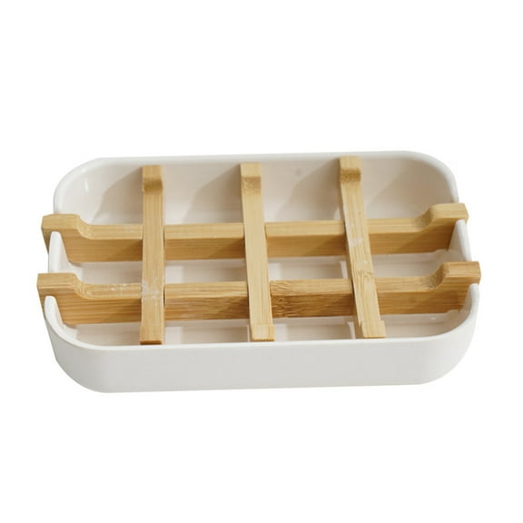 SDFGTstore Bath Soap Dish Bamboo Soap Holder for Shower Soap Savers for Bar Sink Soap Dishes for Bathroom Soap Tray Self Draining