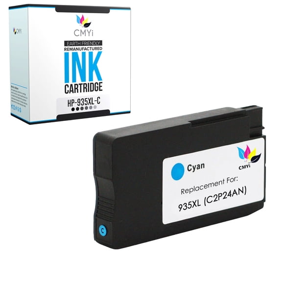 CMYi 935XL Cyan 1-Pack Ink Cartridge compatible for HP935XL - OfficeJet 6812, 6815, 6820, 6825, Pro 6220, Pro 6230, Pro 6830, Pro 6830c, and Pro 6835 (1 Cyan)