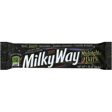 Milky Way, Midnight Dark Chocolate Candy Bar, 1.76 Oz (Pack of 2)