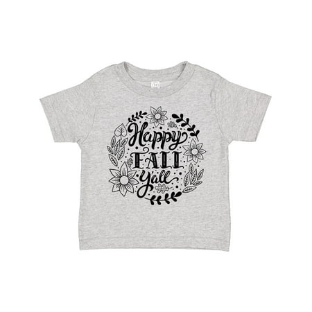 

Inktastic Happy Fall Y all with Wreath Leaves and Laurels Gift Toddler Boy or Toddler Girl T-Shirt