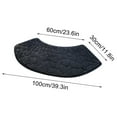 thumbnail image 3 of PALIFEUR Super Non-Slip Bathroom Rugs, 12x39" Curved Cobblestone Embossed Bath Rug Quick-drying Highly Absorbent Bathroom Mat Washable Fanned Bath Mats for Bathroom Corner Tub, Black, 3 of 5