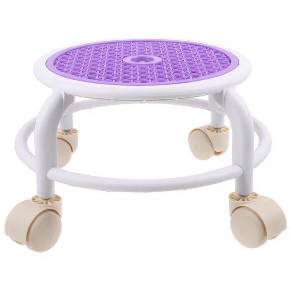 YUYUETIME Swivel Rolling Stool with Wheels Lightweight Plastic for Home and Pedicure Use Assorted Color