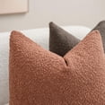 thumbnail image 4 of SANMADROLA Set of 2 Textured Boucle Throw Pillow Covers 18x18 Inch Accent Solid Pillow Cases Cozy Soft Decorative Couch Cushion Case for Chair Sofa Bedroom Living Room Home Decor, Rust, 4 of 7