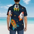 thumbnail image 6 of Disketp Hawaiian Shirts For Men,Spaceships And Stars Print Mens Casual Short Sleeve Button Down Shirts Beach Shirt, 6 of 8