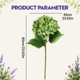 thumbnail image 2 of Goodw7 Simulation Hydrangea Faux Silk Bloom with Lifelike Green Leaves and Layered Petals for Home Wedding Decor Floristry Bouquets, 2 of 6