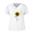 thumbnail image 2 of Camisetas de Manga Corta para las Mujeres, Impresión de Cuello en V Camiseta Casual Top Hecho de 95% Poliéster 5% Spandex para el Uso Diario de Primavera Verano, Camisetas para las Mujeres Casual, 2 of 4