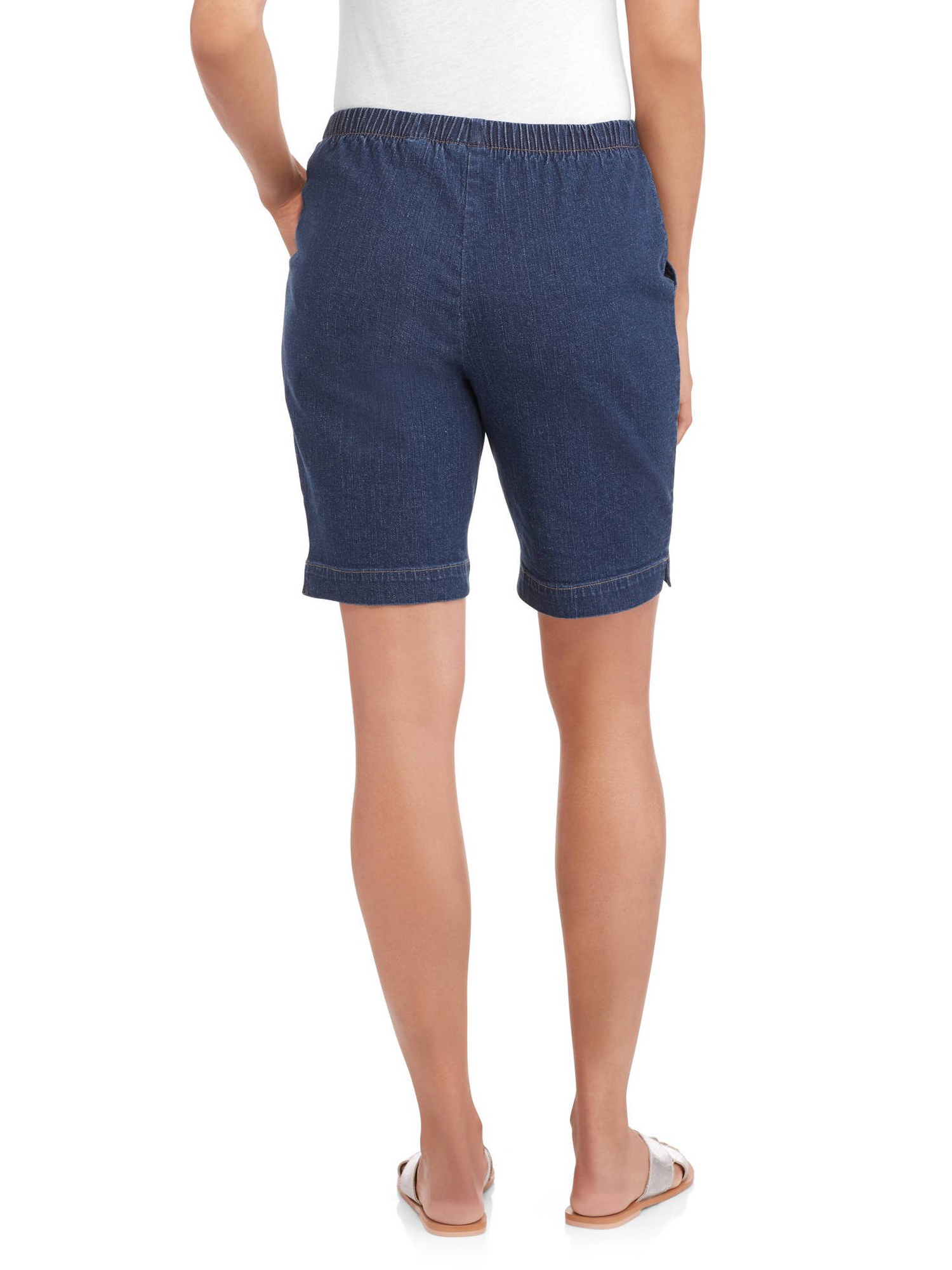 RealSize Women's 2-Pocket Pull On Stretch Shorts, Available in Petite Sizing - image 3 of 4